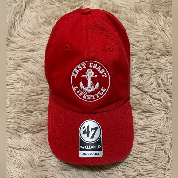 East Coast Lifestyle Red baseball hat - Picture 3 of 4